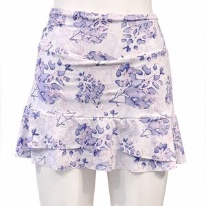 Denise Cronwall Lavender Floral Tennis Skort Pink White Golf Pickleball Skort